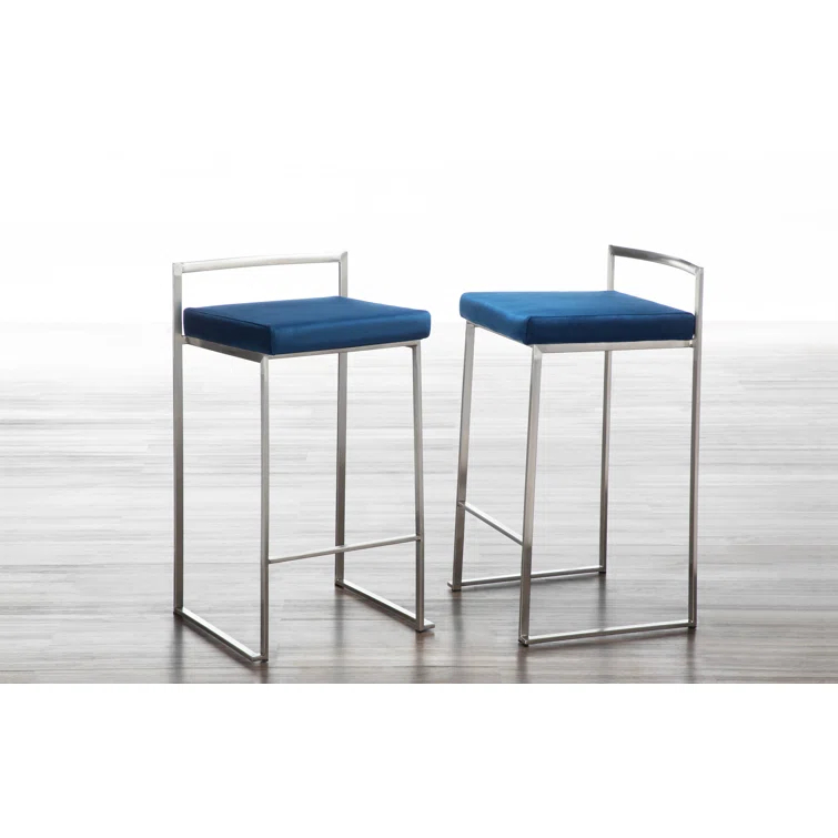 Derik Upholstered Stool with Metal Frame