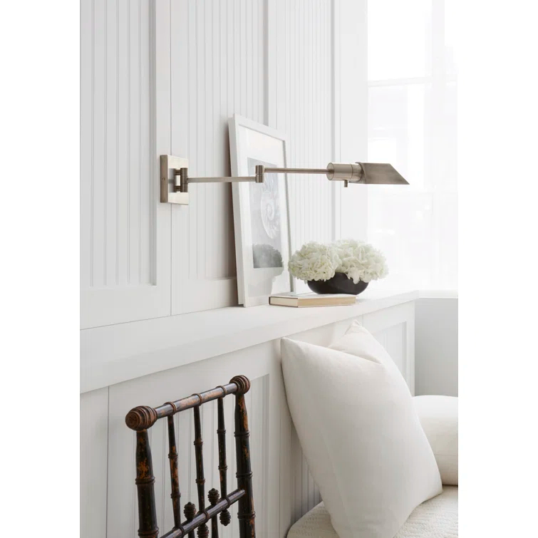 Studio Elegance Dimmable Bronze Swing Arm Wall Light