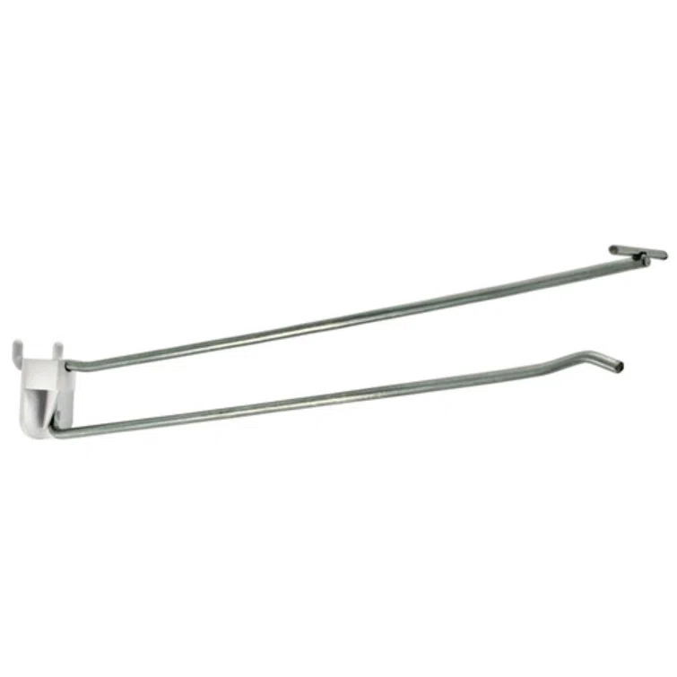 12" Metal Wire Flip Scan Plastic Quick Back Hook: 0.212" Diameter, 50-Pack