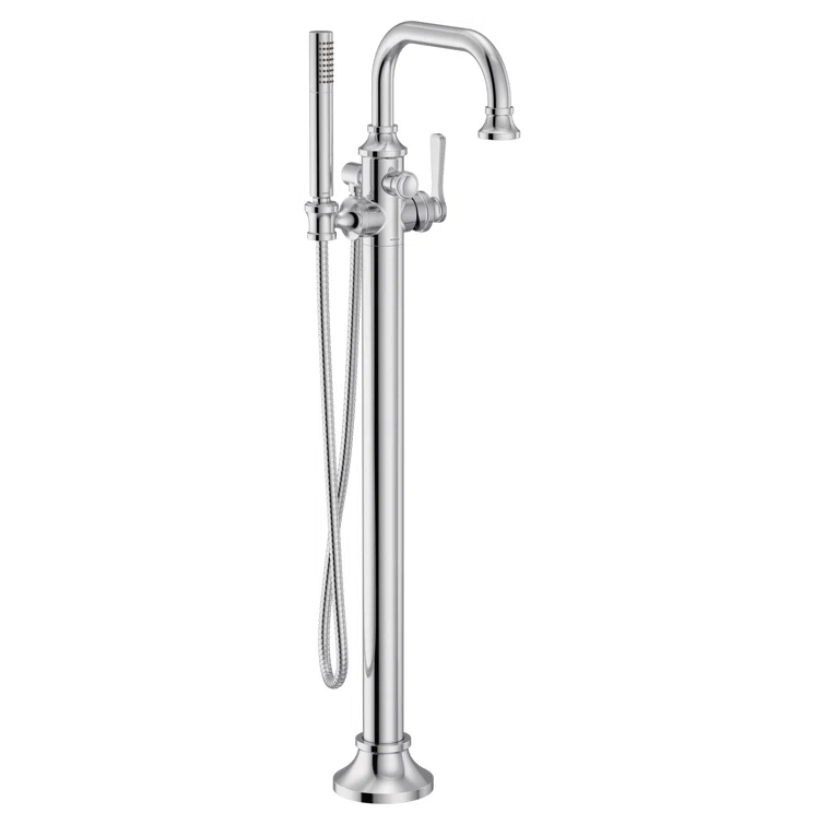 Colinet Single Handle Floor Mounted Clawfoot Tub Faucet with Handshower