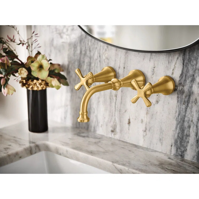 Moen Colinet Wall Mounted Bathroom Faucet Trim Kit, Valve Required
