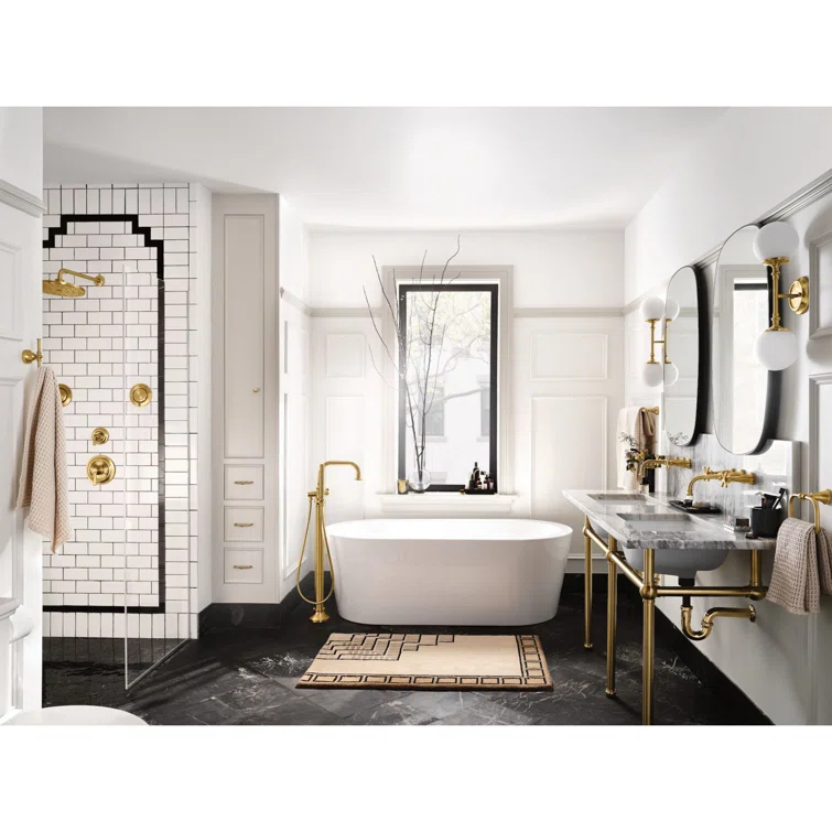 Moen Colinet Wall Mounted Bathroom Faucet Trim Kit, Valve Required