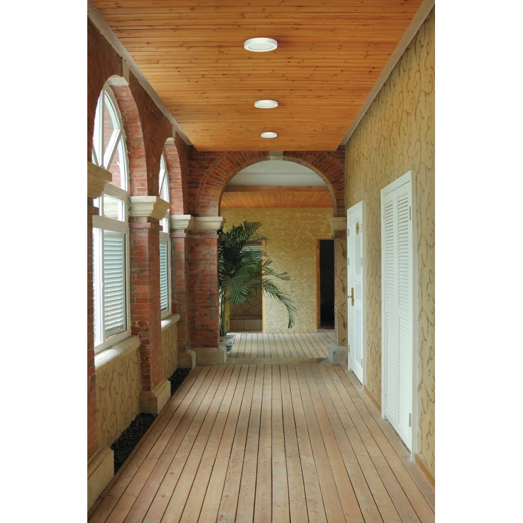 Brushed Nickel 7" Round LED Flush Mount Light