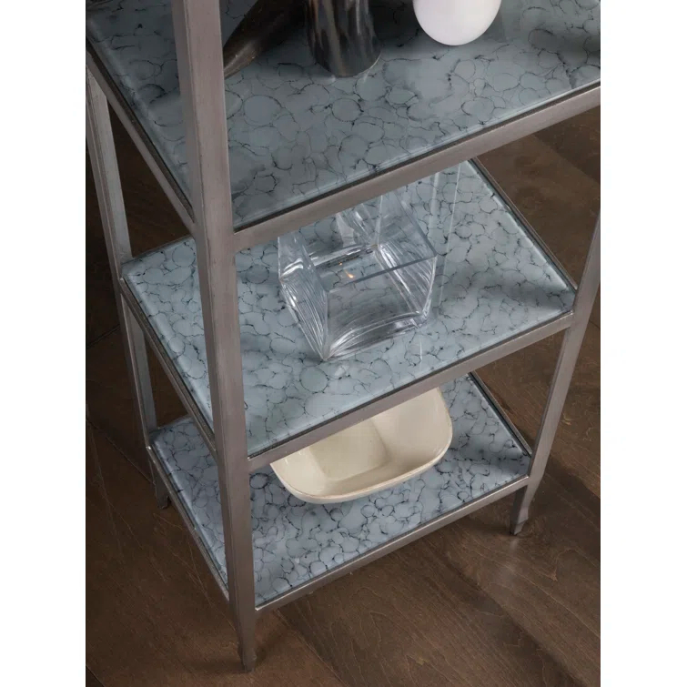 Signature Designs Sashay Silver Slim Etagere