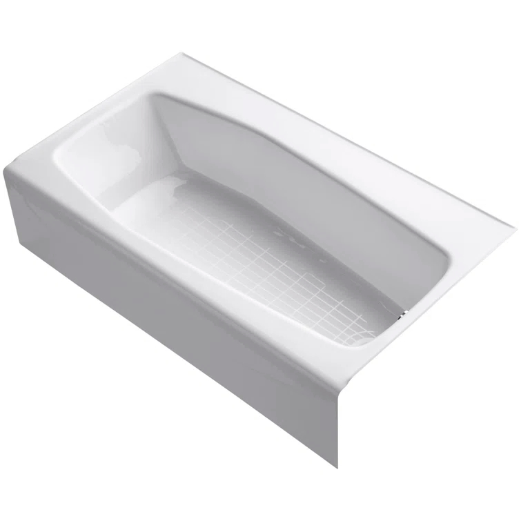 Villager Alcove 60" x 34" Alcove/Tile in Cast Iron Soaking Bathtub