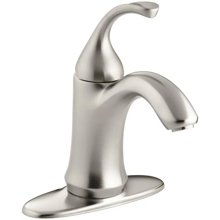 Forté Single-Handle Bathroom Sink Faucet with Drain Assembly and Escutcheon Plate, 1.2 GPM