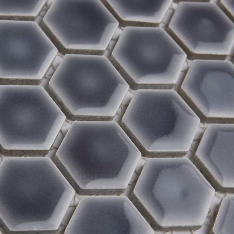 Hudson 1" Hex 11-7/8 " x 13-1/4 " Porcelain Mosaic Floor and Wall Tile