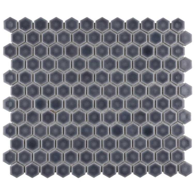 Hudson 1" Hex 11-7/8 " x 13-1/4 " Porcelain Mosaic Floor and Wall Tile