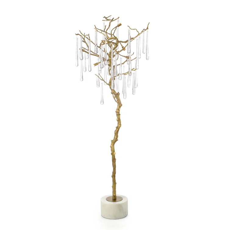 John-Richard 74'' Brass Tree Floor Lamp