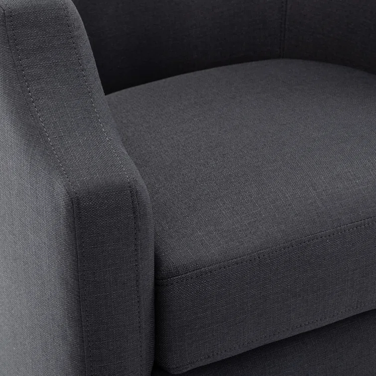 Debbie 77.47cm Wide Polyester Swivel Barrel Chair