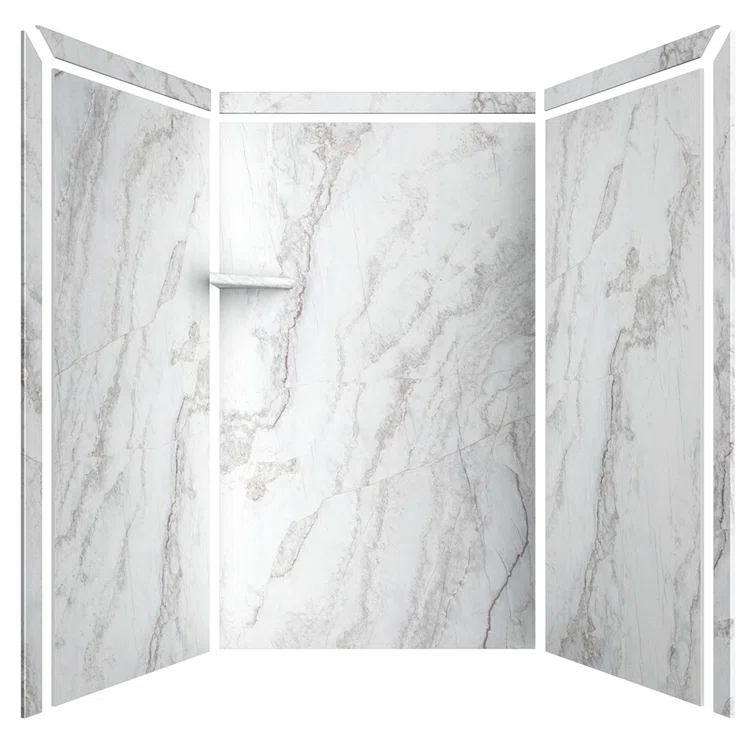 FlexStone Elegance 3-Panel 48"W x 36"D x 80"H Alcove Shower Surround