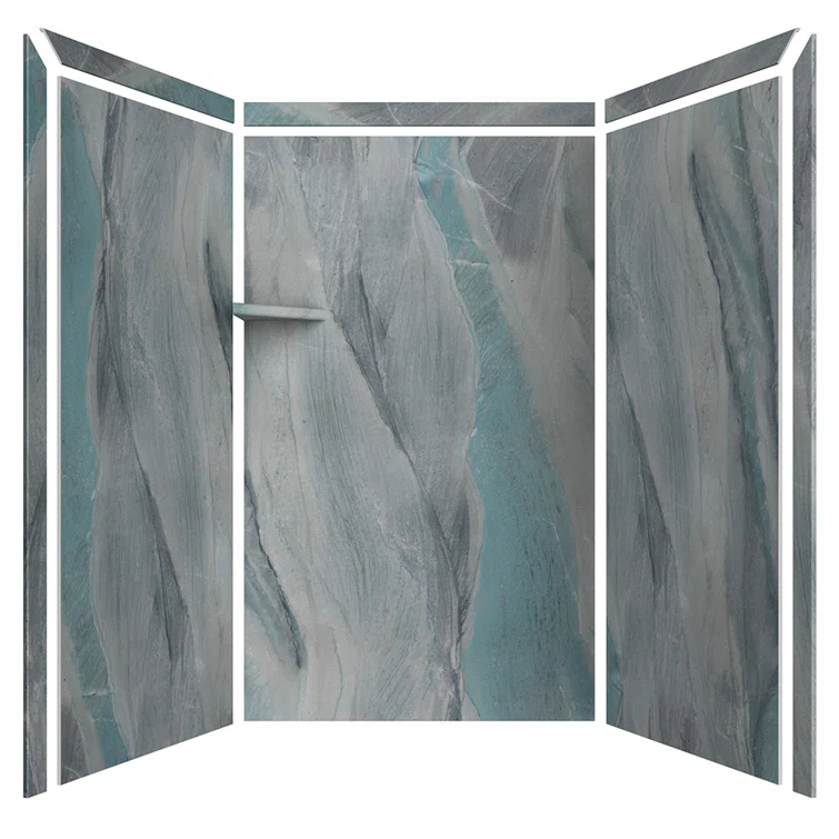 FlexStone Elegance 2-Panel 48"W x 36"D x 80"H Corner Shower Surround