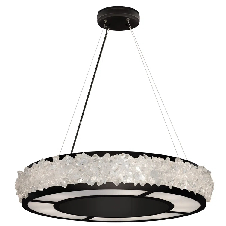 Fine Art Handcrafted Lighting Arctic Halo 30" Round Chandelier
