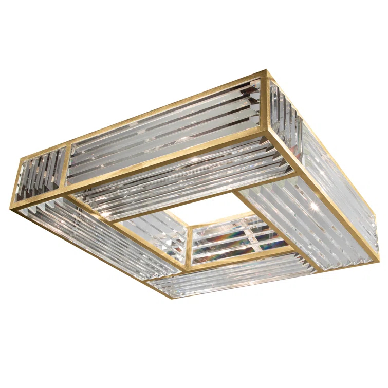 Fine Art Handcrafted Lighting Crystal Enchantment Semi Flush Mount