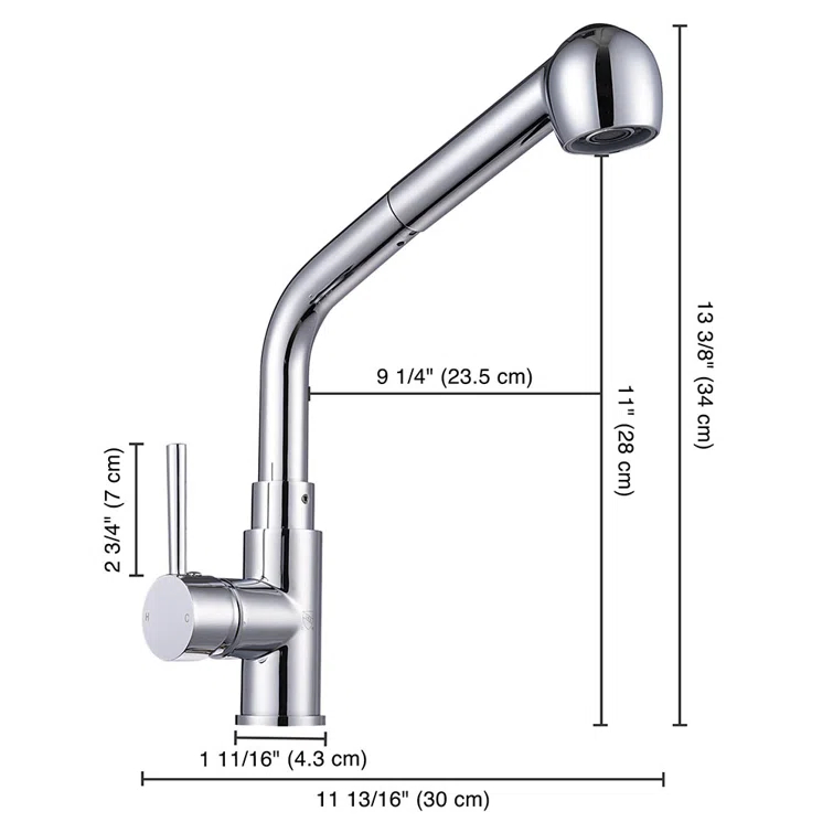 Aquaterior Pull Out Kitchen Faucet