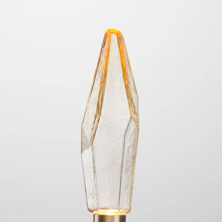 Rock Crystal 6 - Light Dimmable LED Modern Linear Chandelier