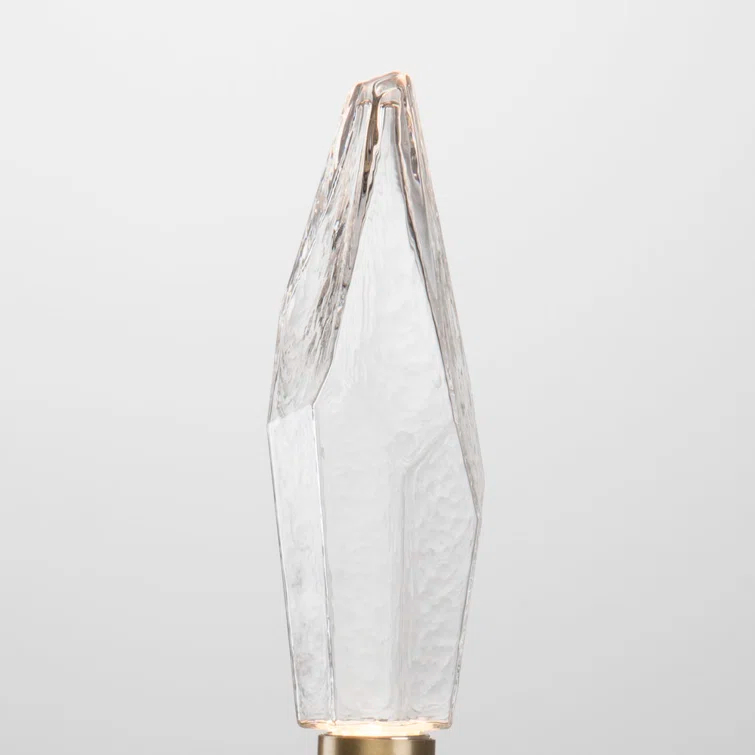 Rock Crystal 6 - Light Dimmable LED Modern Linear Chandelier