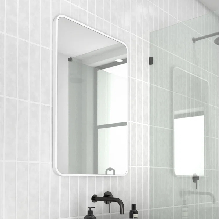 Trinity 22 in. x 48 in. Square Radius Mirror
