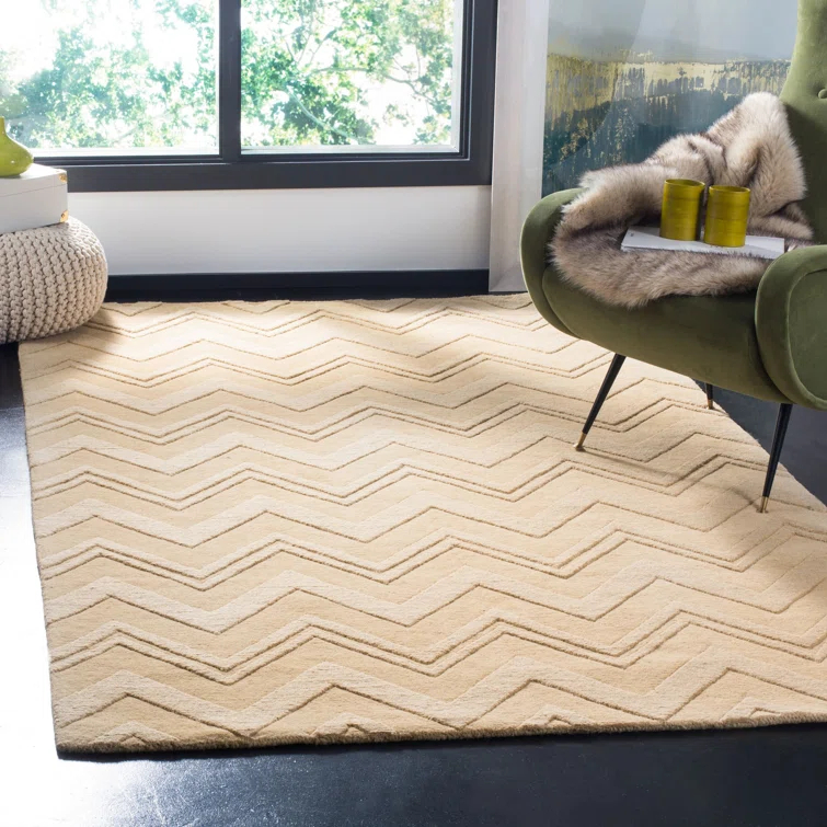 Nishi Hand Loomed Wool Chevron Rug