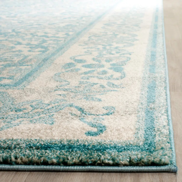 Irina Oriental Ivory/Light Blue Area Rug