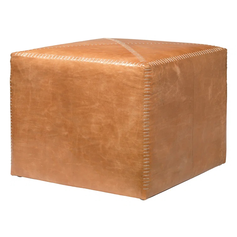 Jamie Young Company Leather Pouf