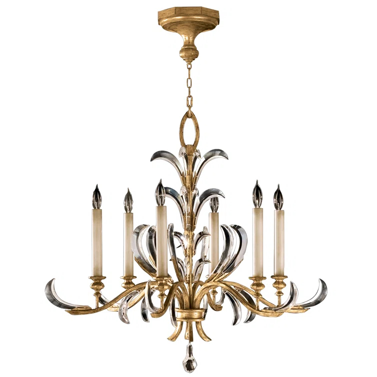 Beveled Arcs 37" Round Chandelier