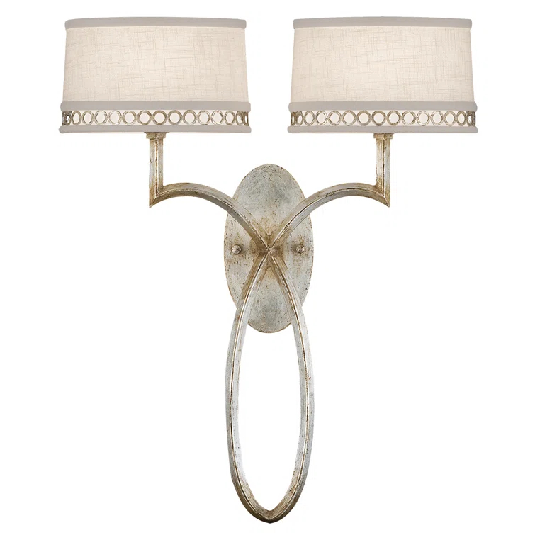 Allegretto Fabric Armed Sconce