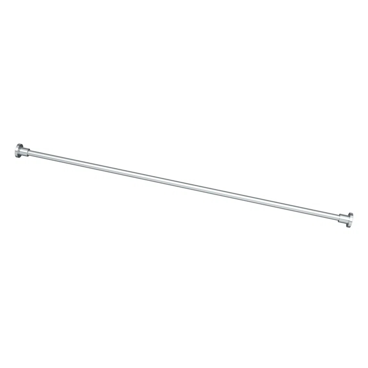 Minimalist 60" Straight Fixed Shower Curtain Rod | Wall Mount Solid Brass Shower Rod