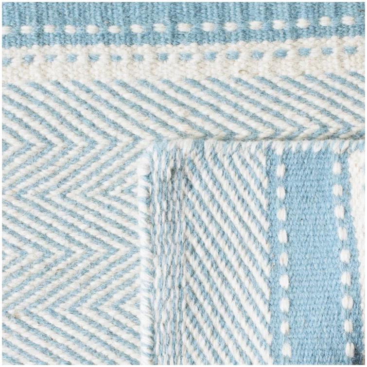 Grice Kilim Hand Woven Flat Weave Wool Striped Rug