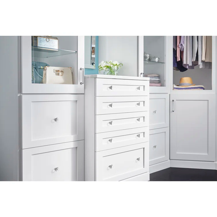 Top Knobs Black Octagon Crystal 1 3/8" Diameter Round Knob