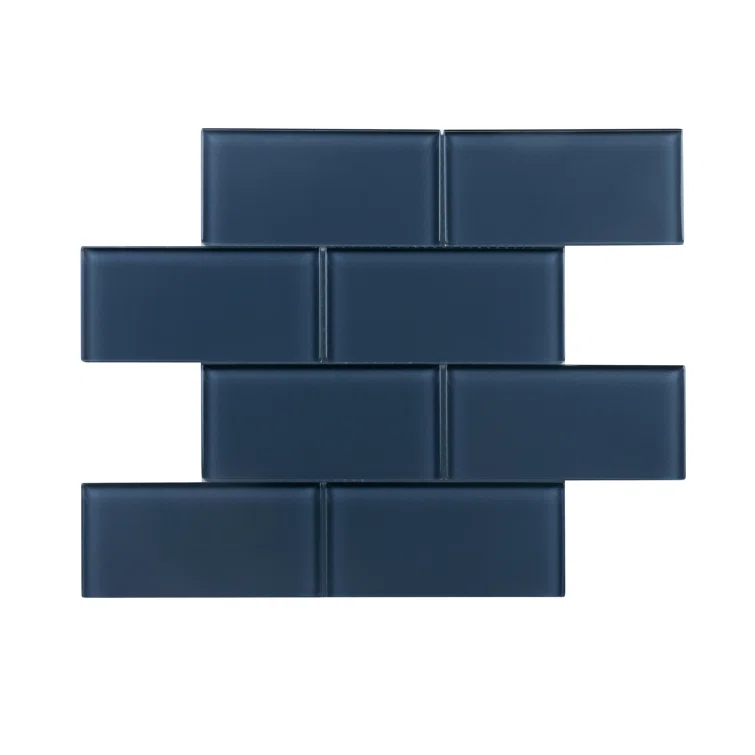 Premium 3" x 6" Straight Edge Glass Mosaic Subway Tile