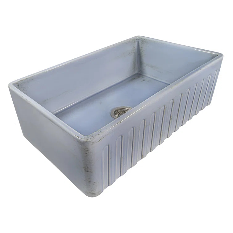 Ruvati 33 inch Fireclay Farmhouse Apron-Front Kitchen Sink Reversible
