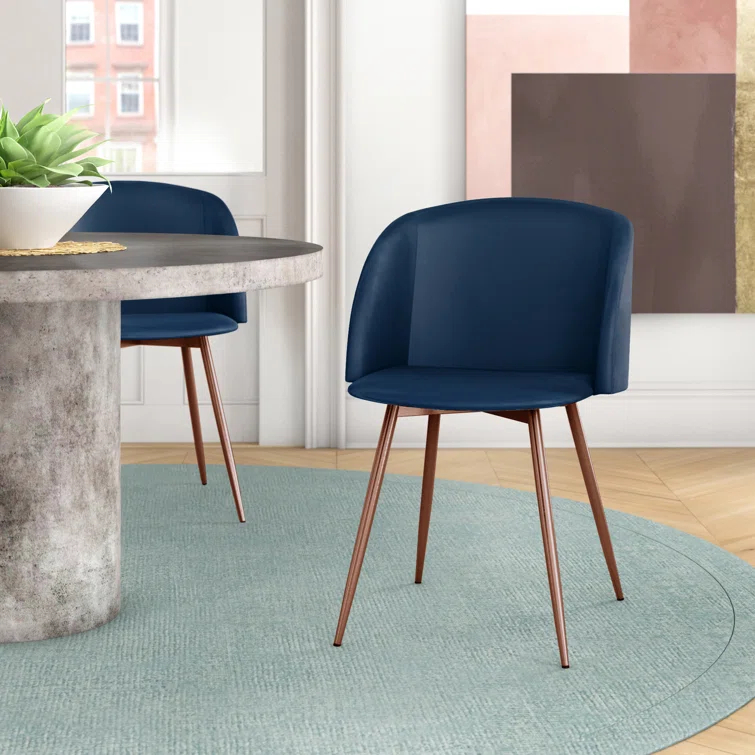 Terrance 18.5'' H Velvet Upholstered Parsons Chair