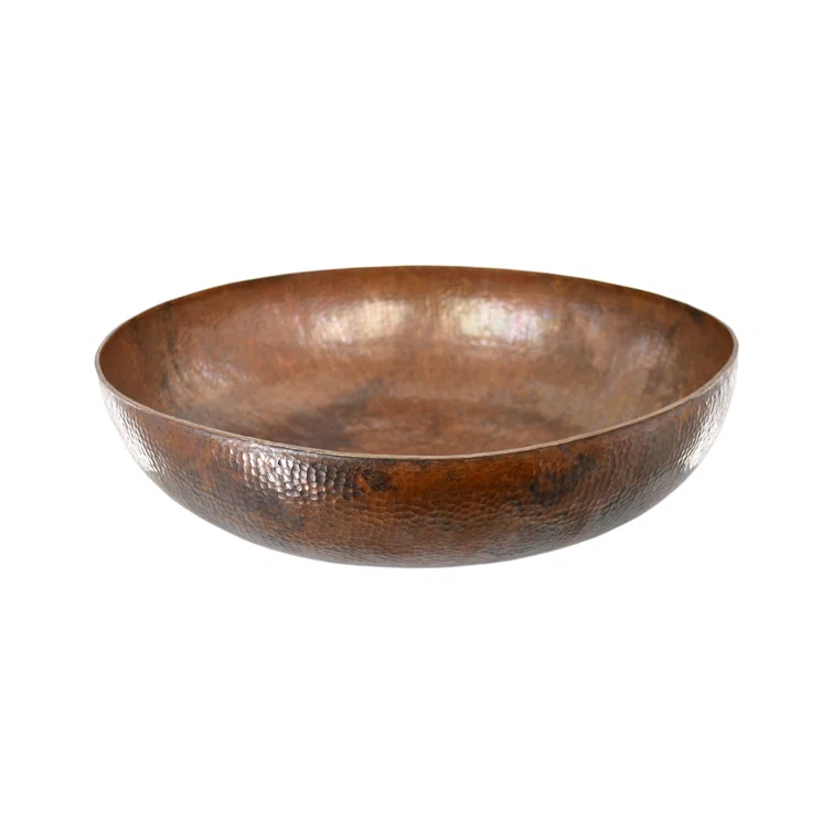 Maestro Copper Circular Vessel Bathroom Sink