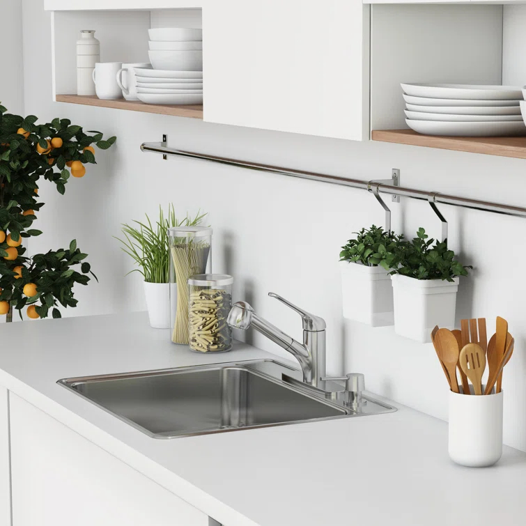 Creemore 25'' L Drop-In Single Bowl Stainless Steel Kitchen Sink