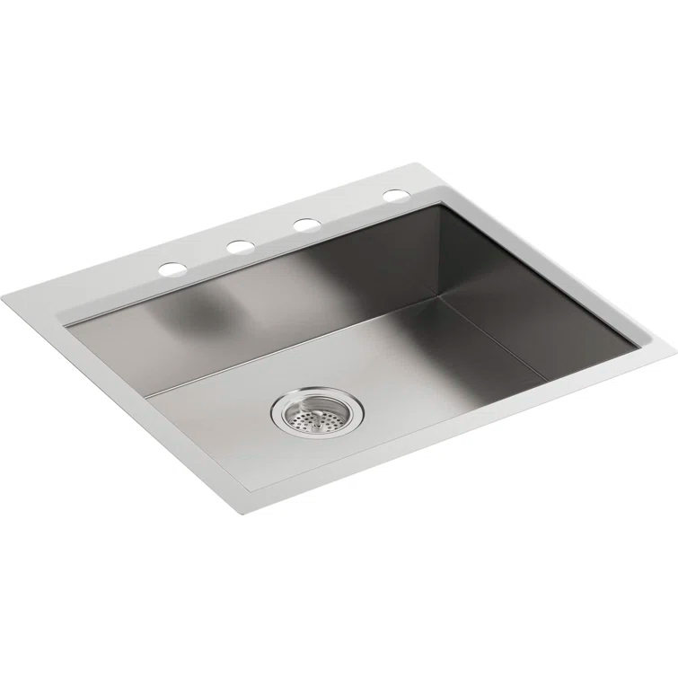 Vault 24-In X 18-1/4-In X 6-1/4-In Undermount Single-Bowl Kitchen Sink