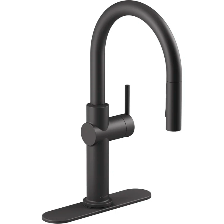 Kohler Crue Single Handle Pull Down Kitchen Faucet with Three-Function Pull Down Sprayer