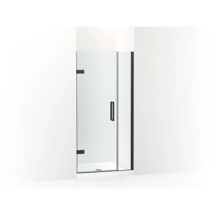 Composed 33-5/8-In34-3/8-In W X 71-1/2-In H Frameless Pivot Shower Door With 3/8-In Crystal Clear Glass And Back-To-Back Vertical Door Pulls