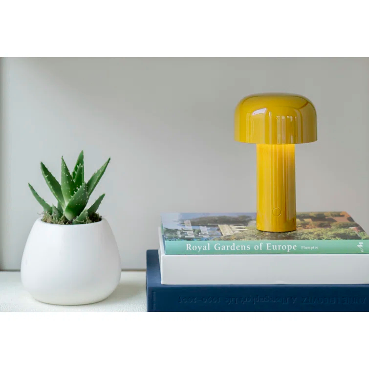 Yellow Cordless Adjustable Outdoor Kids LED Table Lamp