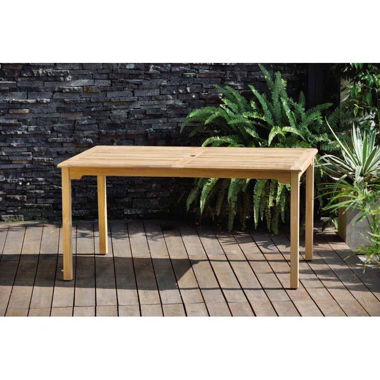 Sonlin 59'' Teak Outdoor Dining Table