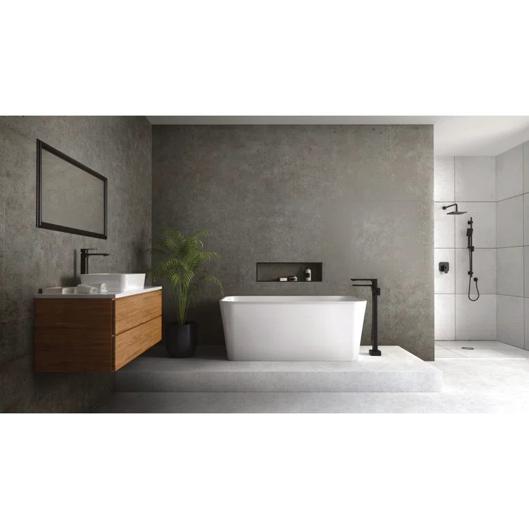 Equinox Thermostatic Single Hole Floor Mount Tub Filler Trim