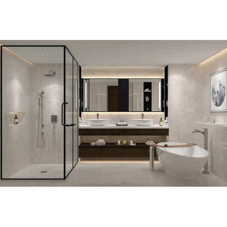 Zendo Thermostatic Single Hole Floor Mount Tub Filler Trim