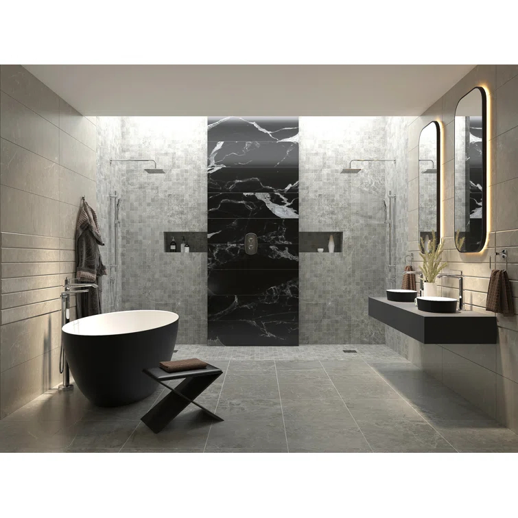 Venty Thermostatic Single Hole Floor Mount Tub Filler Trim