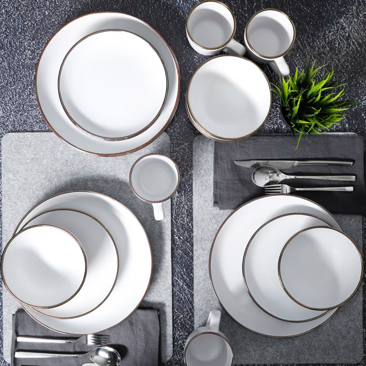 Gibson Home Rockaway Round Stoneware Dinnerware