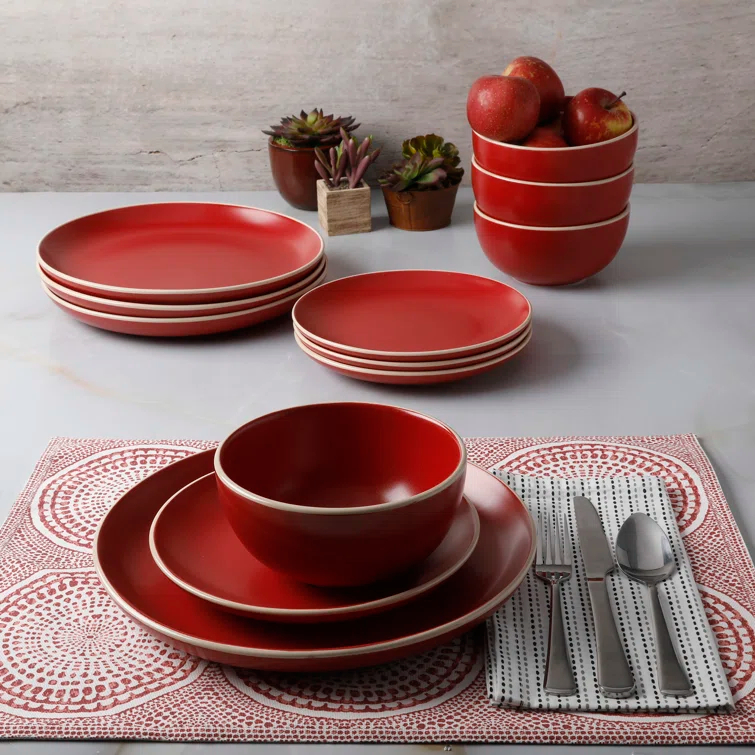 Rockaway 12 Piece Dinnerware Set
