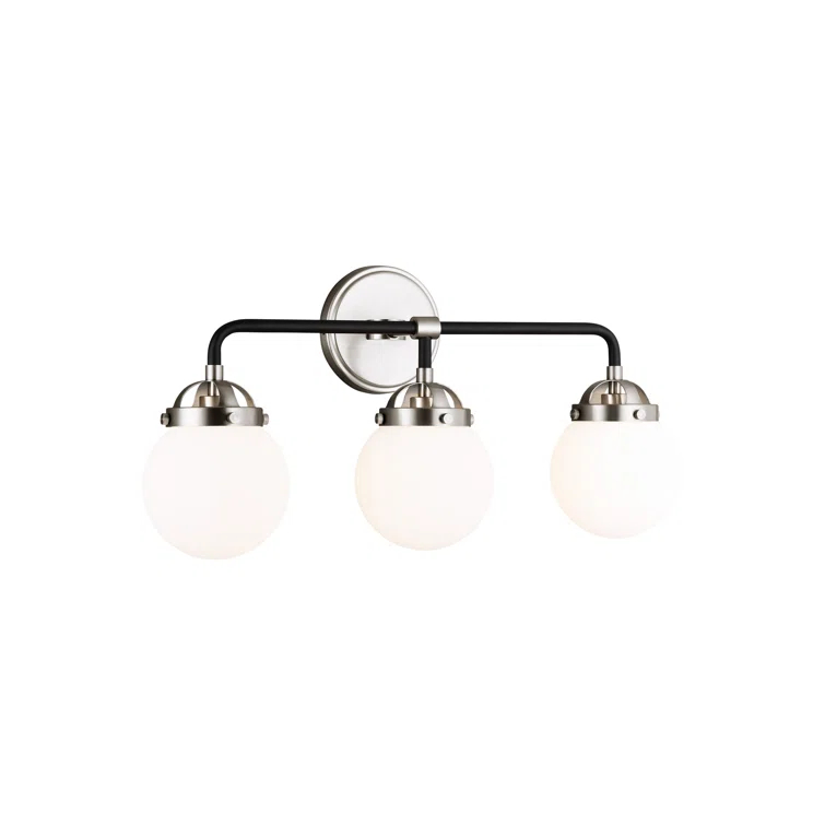 Generation Lighting Cafe 21.75-in 3 -Light Brushed Nickel Modern/contemporary Vanity light