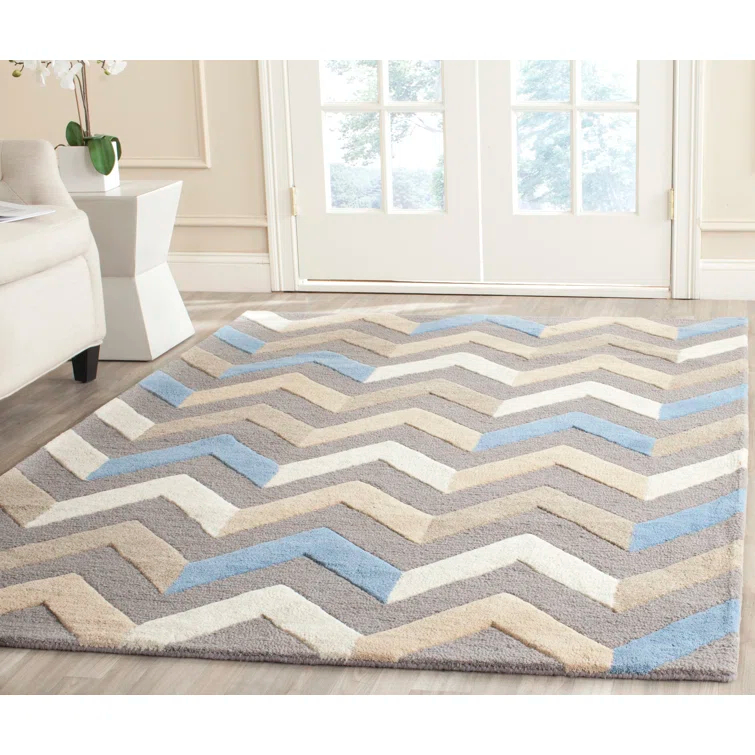 Safavieh Cambridge Hand Tufted Wool Chevron Rug