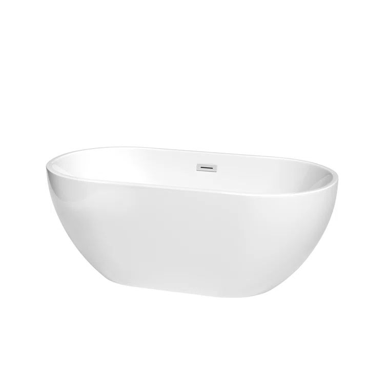 Brooklyn 60'' x 30'' Freestanding Soaking Acrylic Bathtub