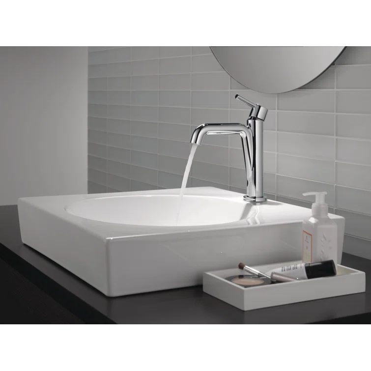Nicoli Single Hole Bathroom Faucet with Drain Assembly, Single Handle Bathroom Sink Faucet