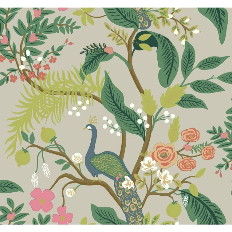 Rifle Paper Co. Peacock 27' x 27" Wallpaper Roll